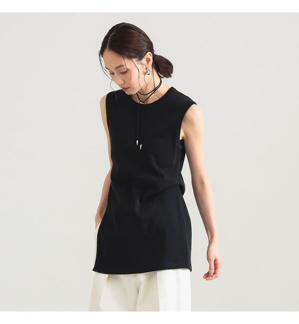 Demi-Luxe BEAMS 「【接触冷感・UVカット】スリット ノースリーブ チュニック」|Tシャツ・カットソー|