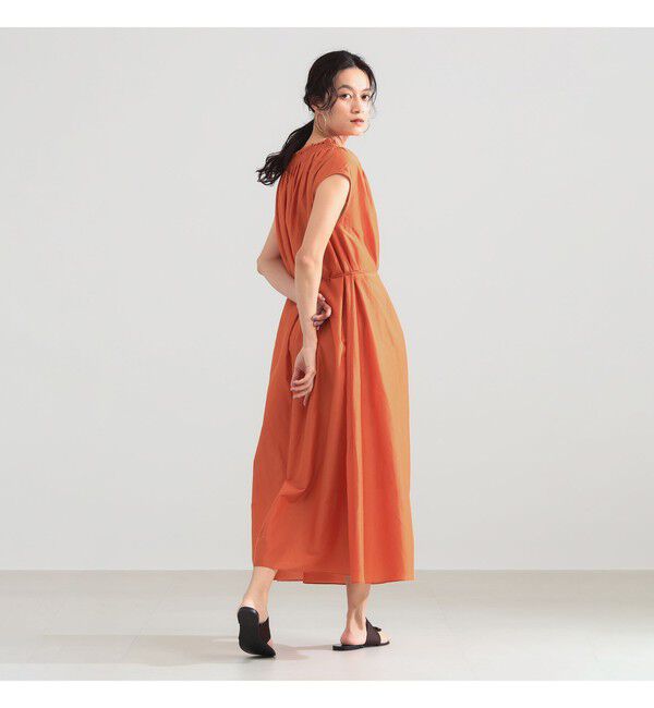 Demi-Luxe BEAMS 「	コットンシルク オフショルダー ワンピース」|ワンピース|