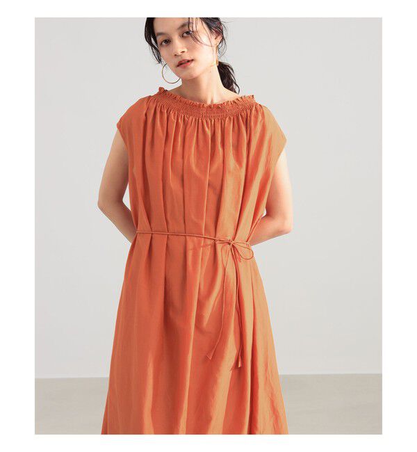 Demi-Luxe BEAMS 「	コットンシルク オフショルダー ワンピース」|ワンピース|