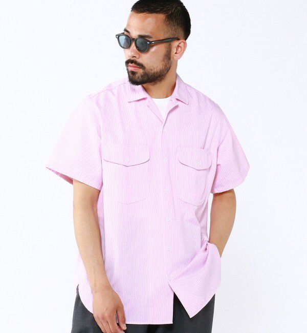 BEAMS「WORK Short Sleeve Stripe COOLMAX(R)」|シャツ・ブラウス|