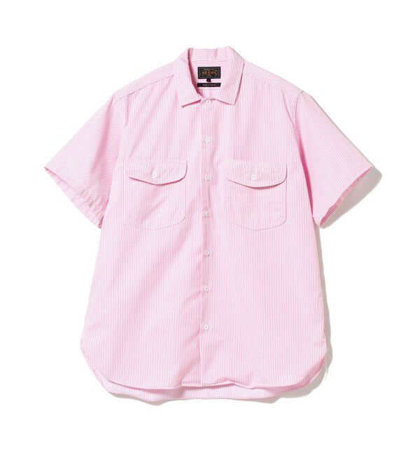 BEAMS「WORK Short Sleeve Stripe COOLMAX(R)」|シャツ・ブラウス|