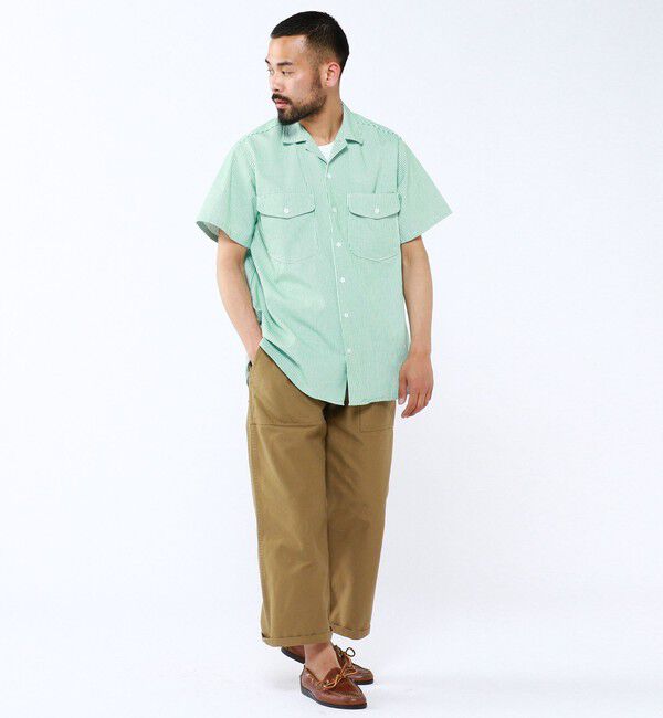 BEAMS「WORK Short Sleeve Stripe COOLMAX(R)」|シャツ・ブラウス|