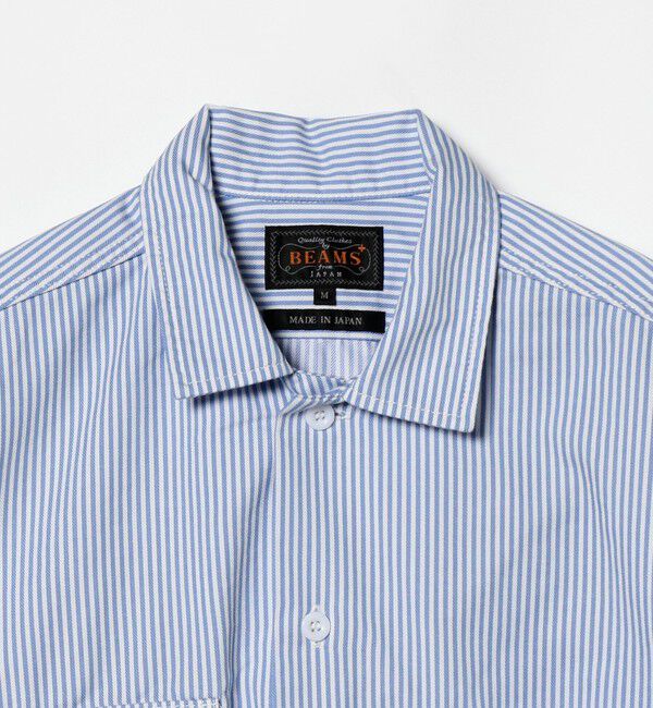 BEAMS「WORK Short Sleeve Stripe COOLMAX(R)」|シャツ・ブラウス|