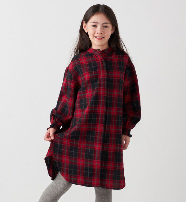 SHIPS any「SHIPS any:〈洗濯機可能〉ウォーム ネル/コーデュロイ シャツ ワンピース <KIDS>」|ワンピース|