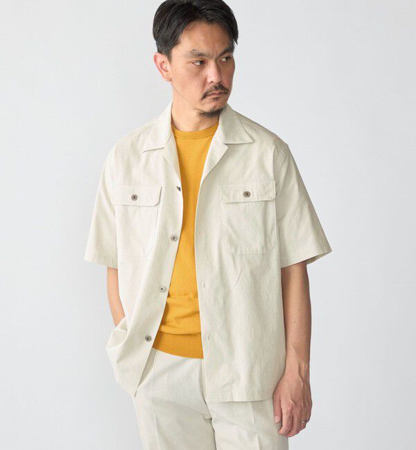 SHIPS「SHIPS:〈接触冷感〉 ICE COTTON クルーネック ショート スリーブ ニット Tシャツ」|ニット・セーター|