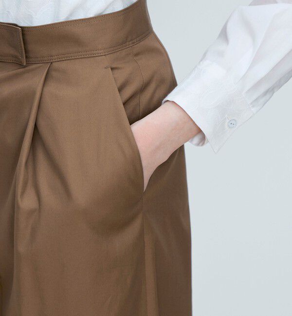 TOMORROWLAND collection「コットンギャバジン タックワイドパンツ」|その他|