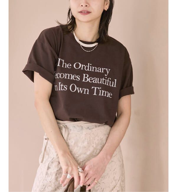 JOURNAL STANDARD「《追加3》汗ジミ防止天竺プリントT」|Tシャツ・カットソー|ブラウン