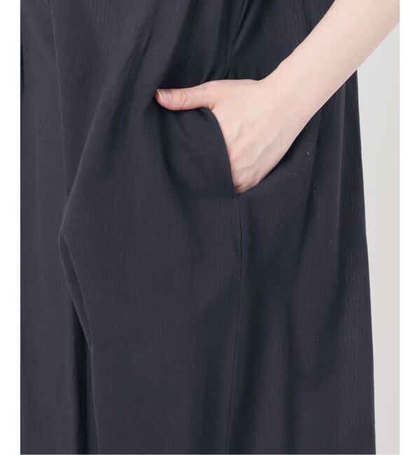 NOBLE「【洗える】normment/ノーメント STRIPE JQD SHORT SLEEVE DRESS」|ワンピース|