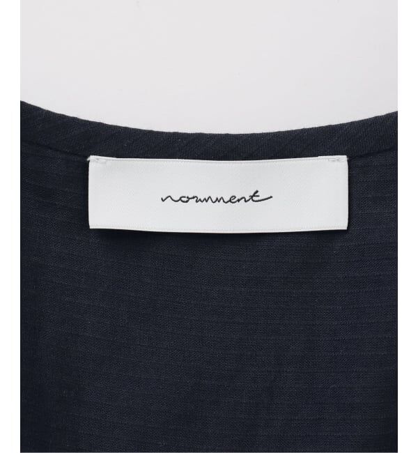 NOBLE「【洗える】normment/ノーメント STRIPE JQD SHORT SLEEVE DRESS」|ワンピース|