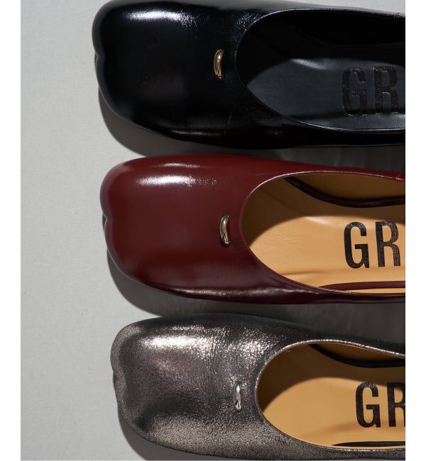 GRISE「《追加予約/WEB+一部店舗限定》GRISE3cmレザーCURVYバレリーナ」|バレエシューズ|
