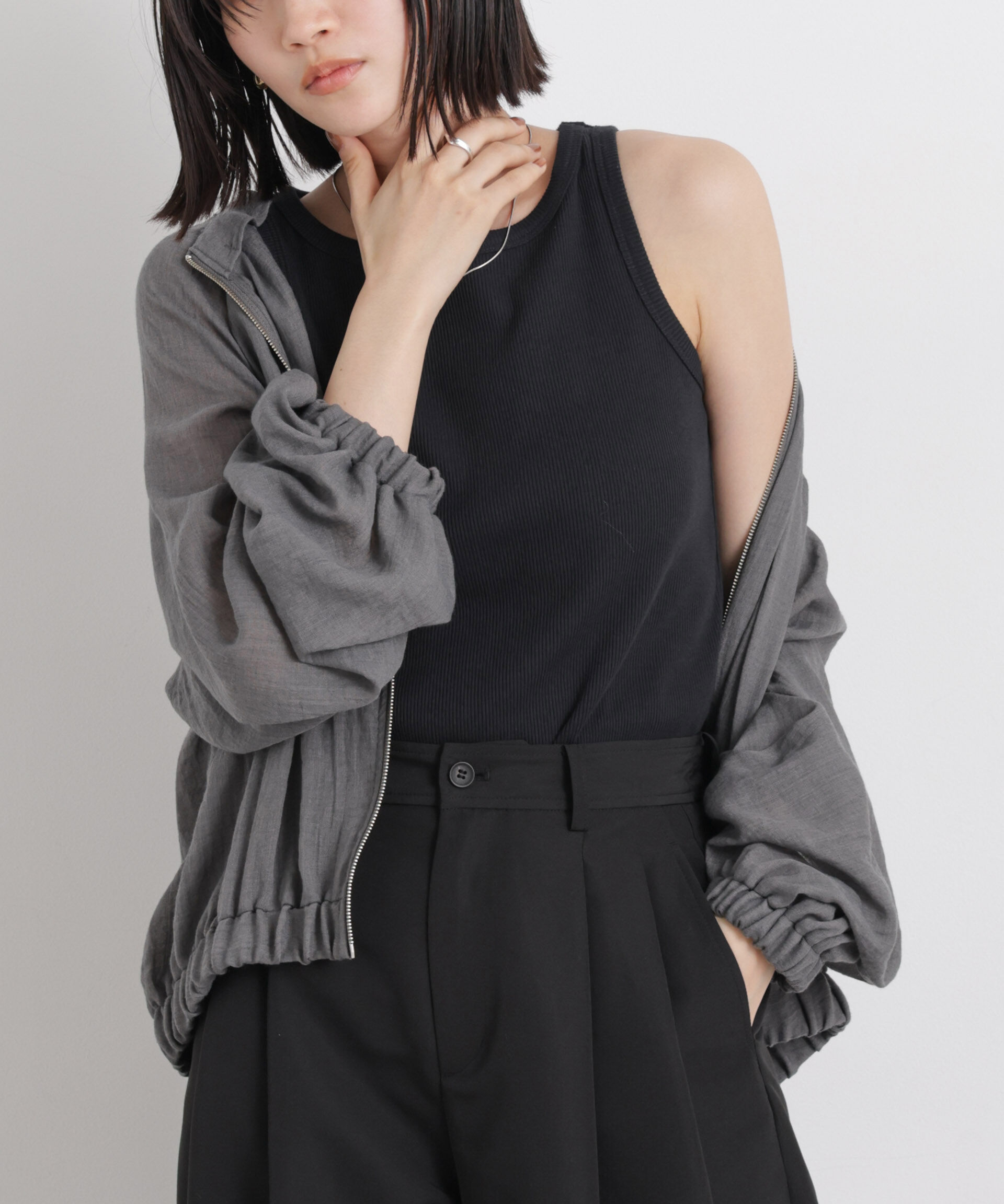 nano･universe「UVカット抗菌防臭吸水速乾イージーケア アメスリタンクトップ」|Tシャツ・カットソー|