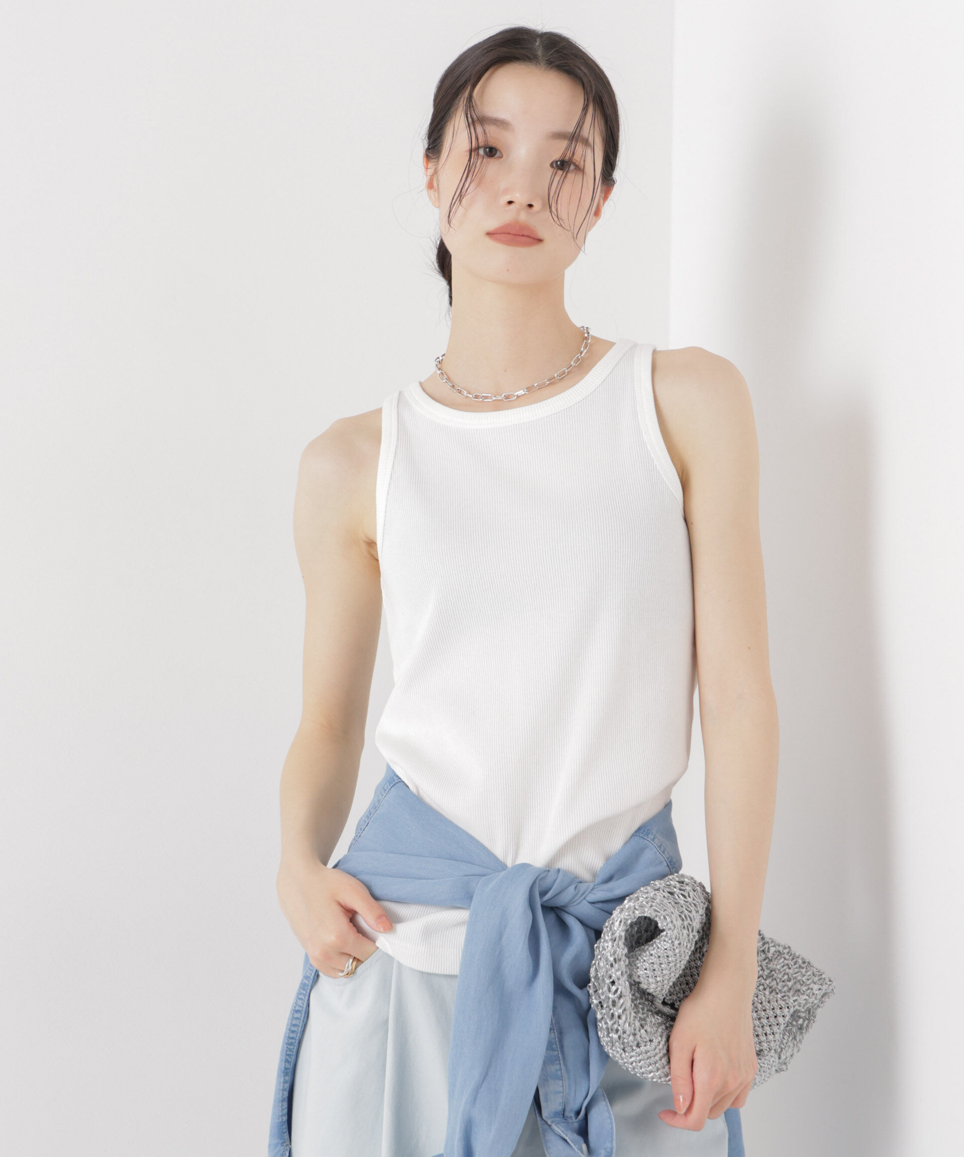 nano･universe「UVカット抗菌防臭吸水速乾イージーケア アメスリタンクトップ」|Tシャツ・カットソー|