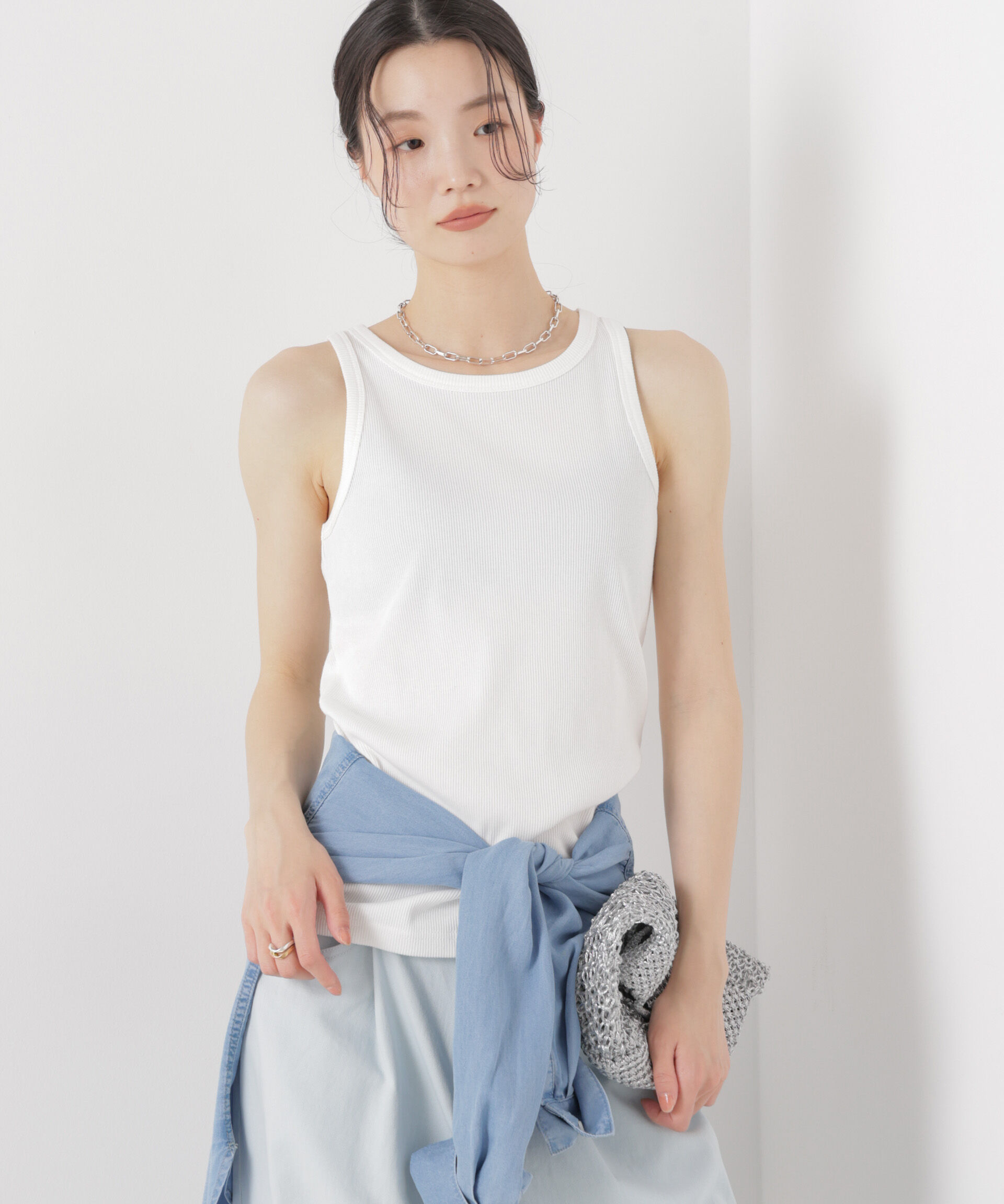 nano･universe「UVカット抗菌防臭吸水速乾イージーケア アメスリタンクトップ」|Tシャツ・カットソー|