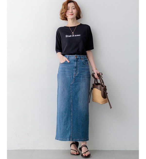 23区「23区DENIM Iライン デニムスカート」|スカート|