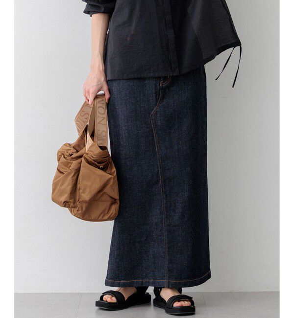 23区「23区DENIM Iライン デニムスカート」|スカート|ネイビー系