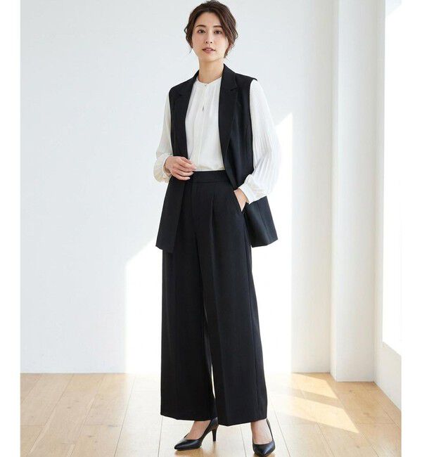 ANY SIS「【洗える】セレモニーダブルクロス ジレ」|その他|