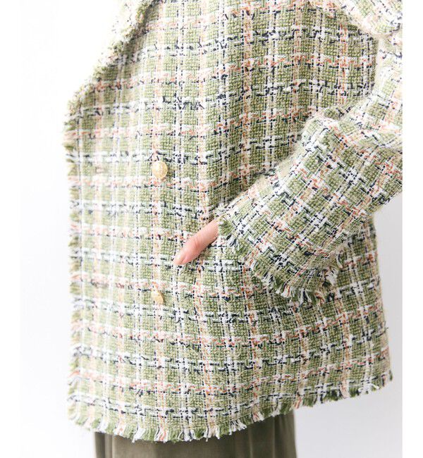 BEIGE,「【Oggi掲載】BERYL / ファンシーツイードダブルジャケット」|その他|