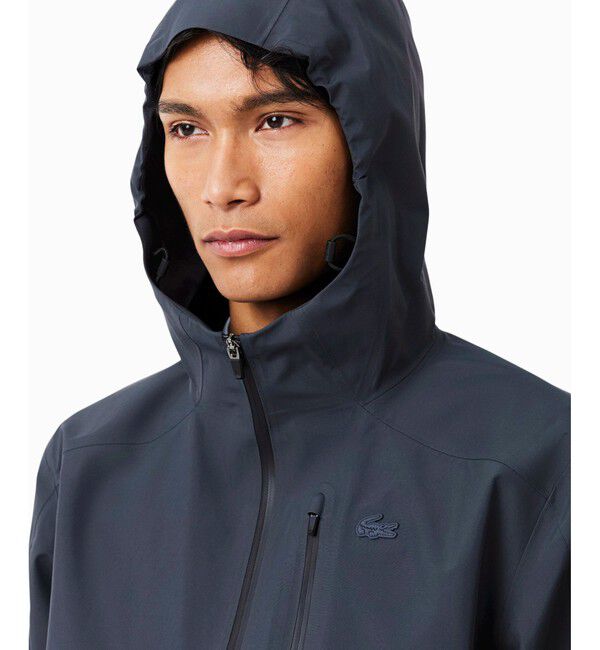 LACOSTE「撥水 防風 透湿 3レイヤー 止水ジップ 軽量フーデッドジャケット」|その他|