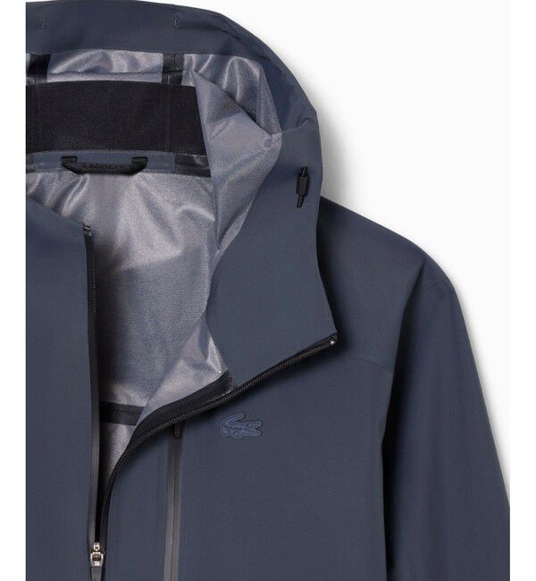 LACOSTE「撥水 防風 透湿 3レイヤー 止水ジップ 軽量フーデッドジャケット」|その他|