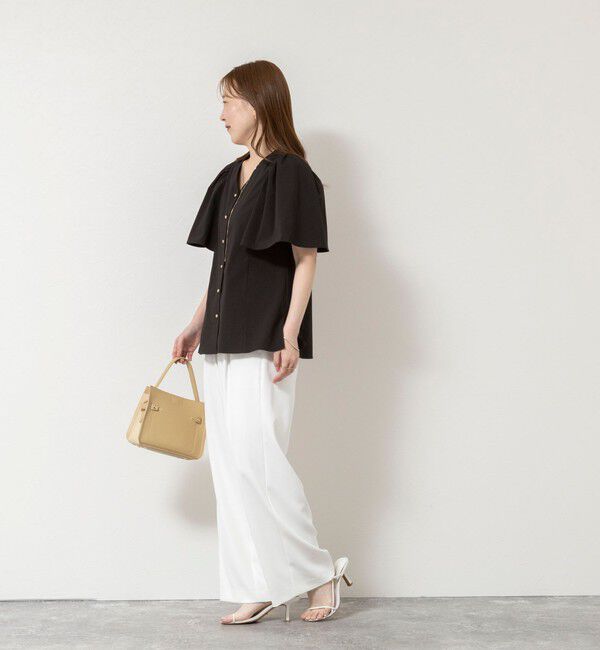 NOLLEY'S sophi「ウォッシャブルサッカーフレアスリーブシャツブラウス」|シャツ・ブラウス|
