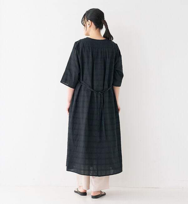 collex「＜手洗い可＞チェック織柄ガウンワンピース」|ワンピース|