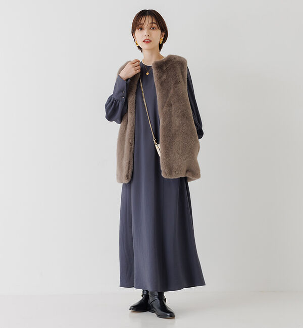 Rouge vif「パフスリーブワンピース」|ワンピース|スミクロ