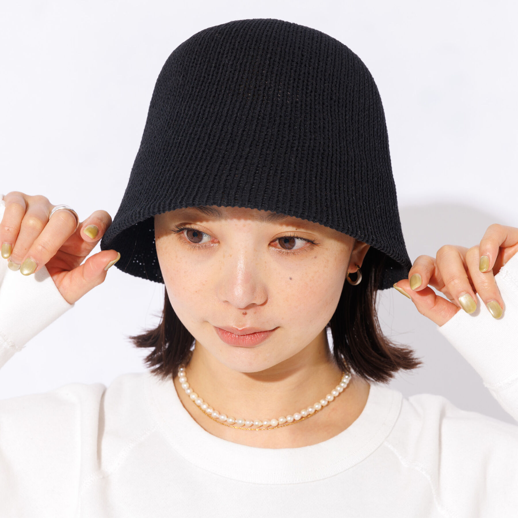 Rouge vif「コットンバケットハット」|その他|ブラック