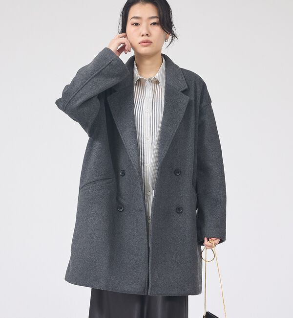 Rouge vif「【一部店舗限定】ニットビーバーコート/ダブルブレストコート」|その他|