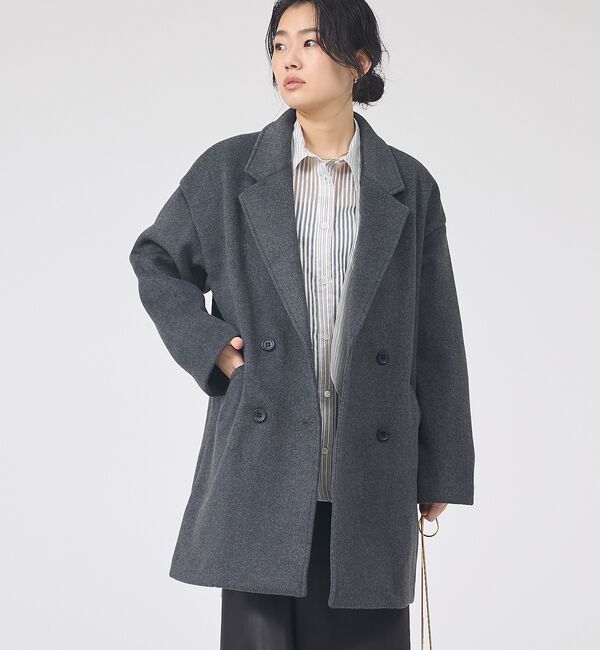 Rouge vif「【一部店舗限定】ニットビーバーコート/ダブルブレストコート」|その他|