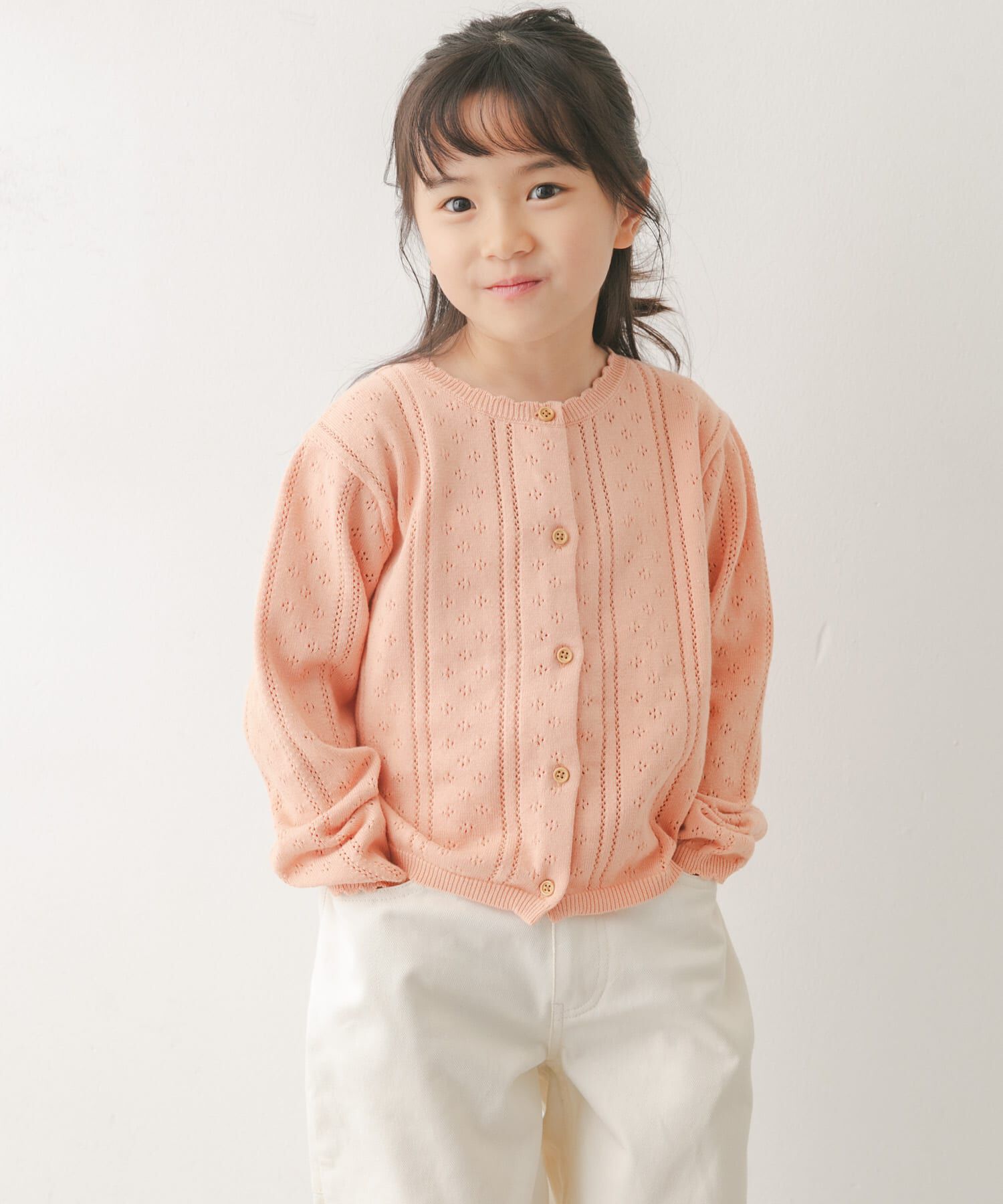 URBAN RESEARCH DOORS「透かし編みカーディガン(KIDS)」|ニット・セーター|