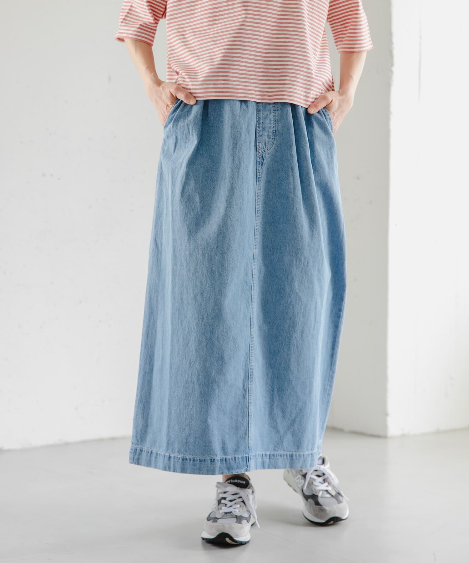 URBAN RESEARCH DOORS「FORK&SPOON　綿麻デニムスカート」|スカート|
