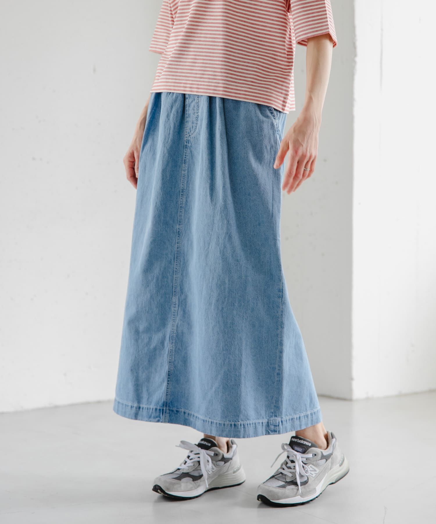 URBAN RESEARCH DOORS「FORK&SPOON　綿麻デニムスカート」|スカート|
