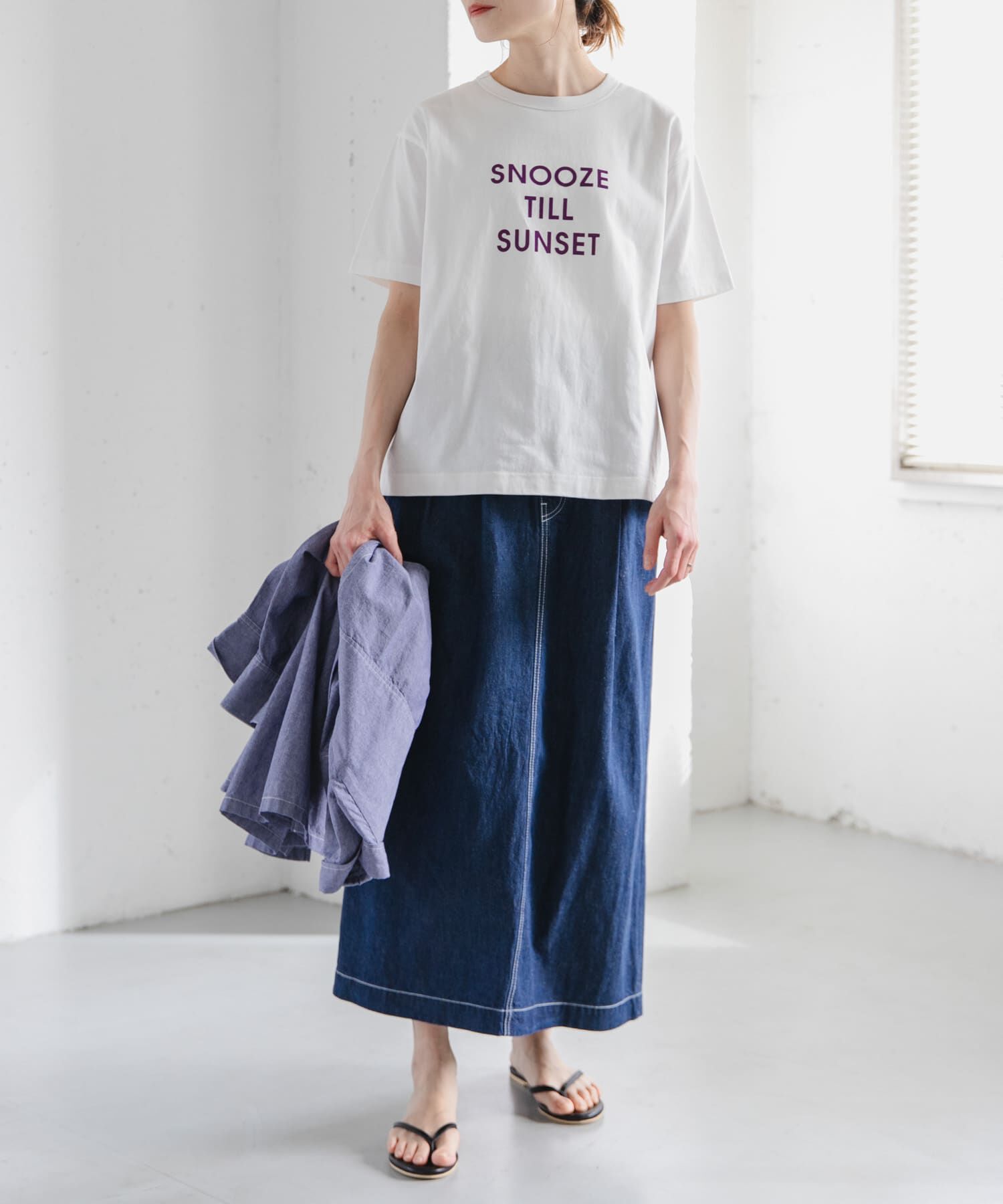 URBAN RESEARCH DOORS「FORK&SPOON　綿麻デニムスカート」|スカート|