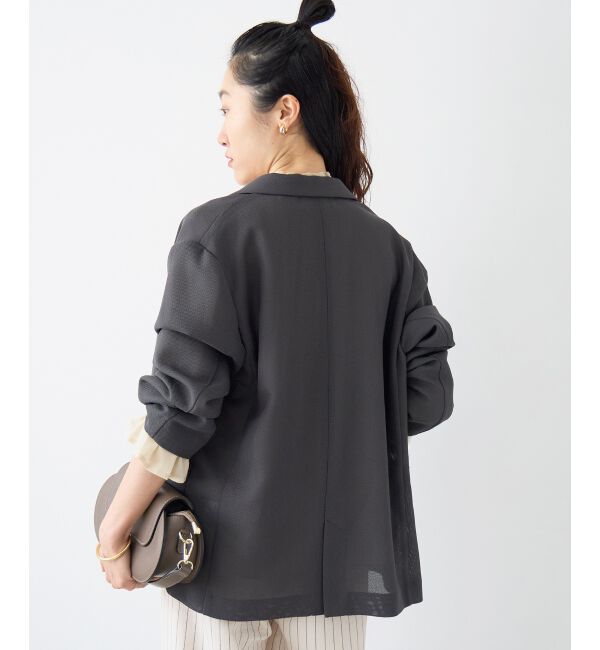  「【手洗い可】メッシュダブルブレストジャケット」|その他|