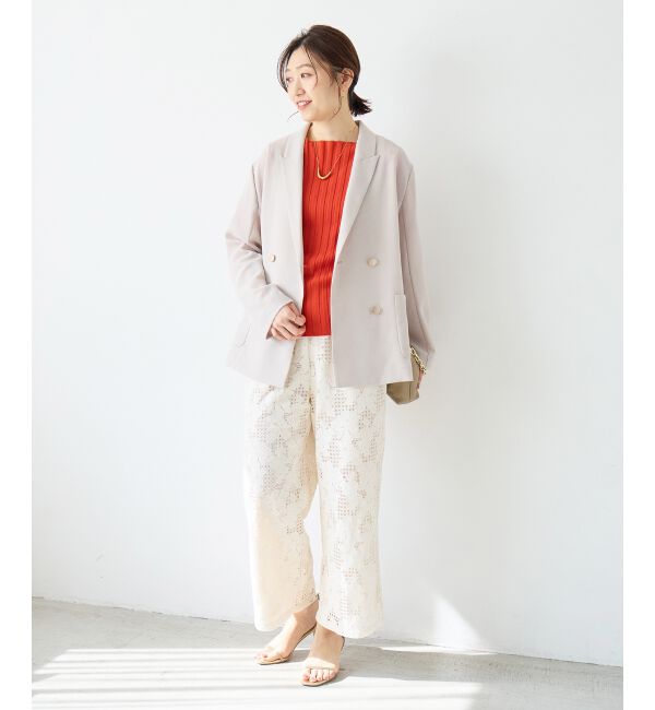  「【手洗い可】メッシュダブルブレストジャケット」|その他|
