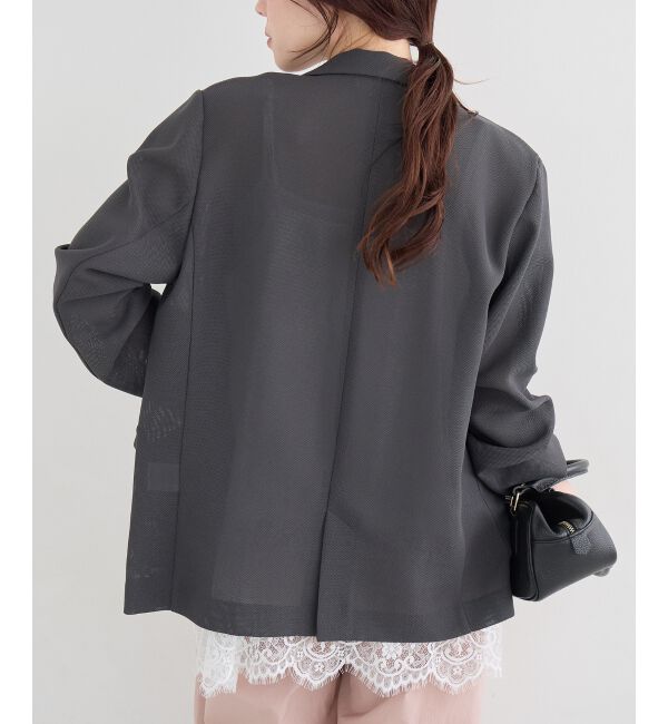  「【手洗い可】メッシュダブルブレストジャケット」|その他|