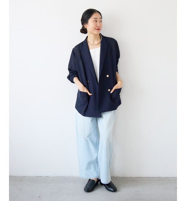  「【手洗い可】メッシュダブルブレストジャケット」|その他|