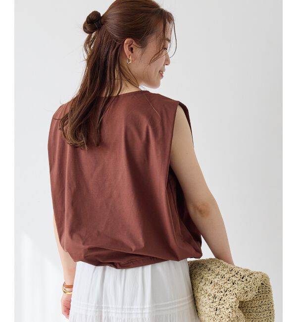  「《WEB限定アイテム》マルチファンクションショルダータックトップス」|Tシャツ・カットソー|
