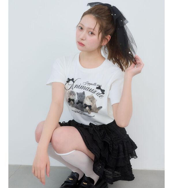  「Fluffy friendsTシャツ」|Tシャツ・カットソー|柄Ｂ