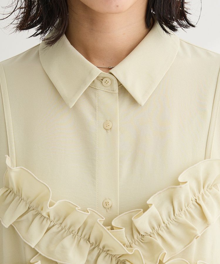 Green Parks「SET2点フリルビスチェ＋シャツワンピース」|ワンピース|