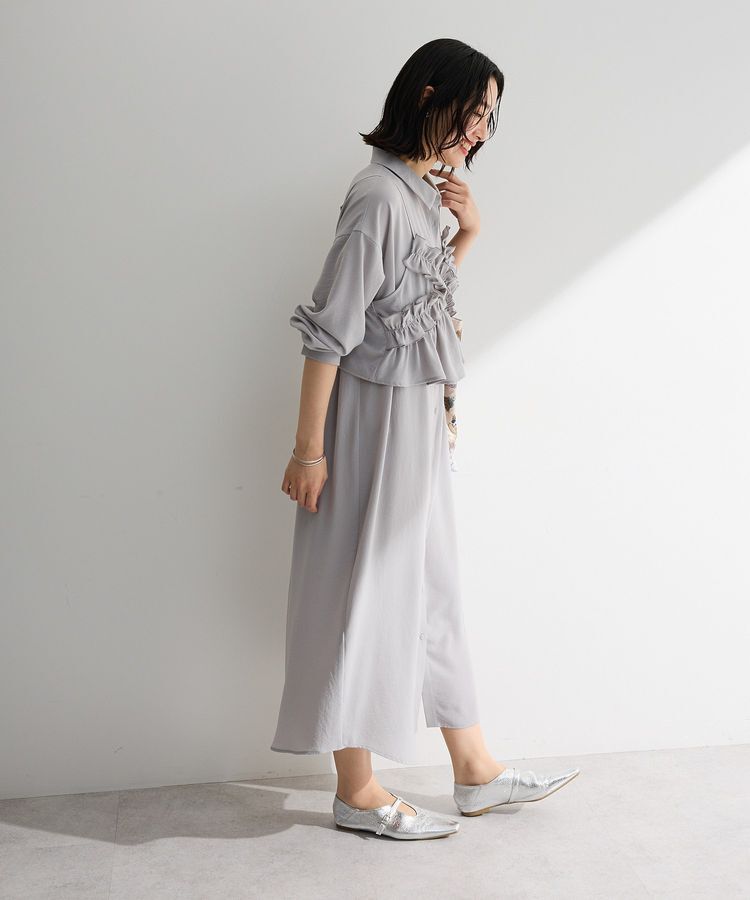 Green Parks「SET2点フリルビスチェ＋シャツワンピース」|ワンピース|