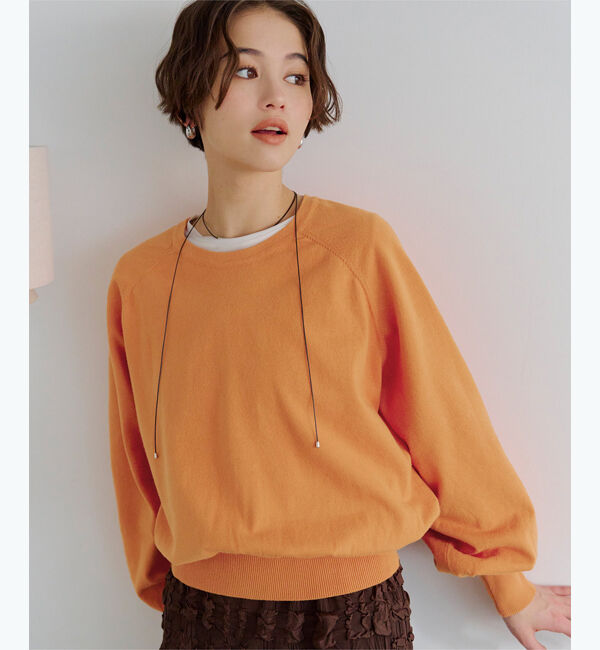 titivate「ベーシックコンパクトニット」|ニット・セーター|オレンジ