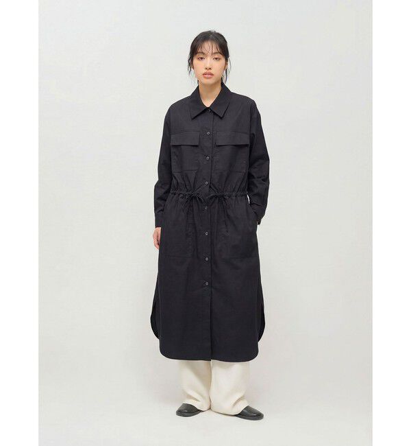 MIDIUMISOLID「MIDIUMISOLID for Ladies ワークシャツワンピース」|ワンピース|ブラック
