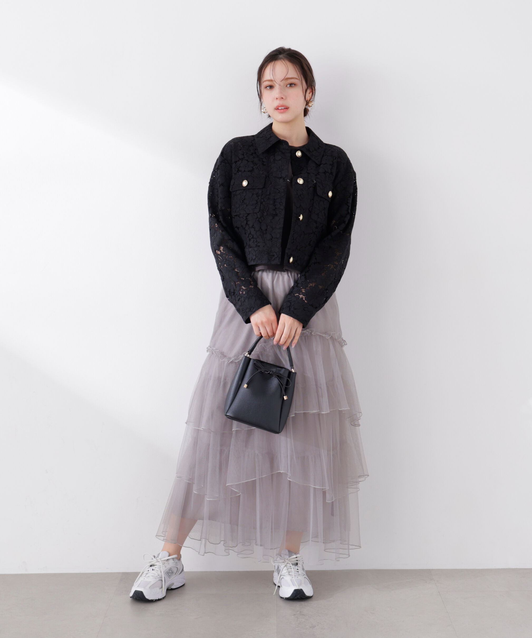PROPORTION BODY DRESSING「ランダムティアードチュールスカート　26SS」|スカート|