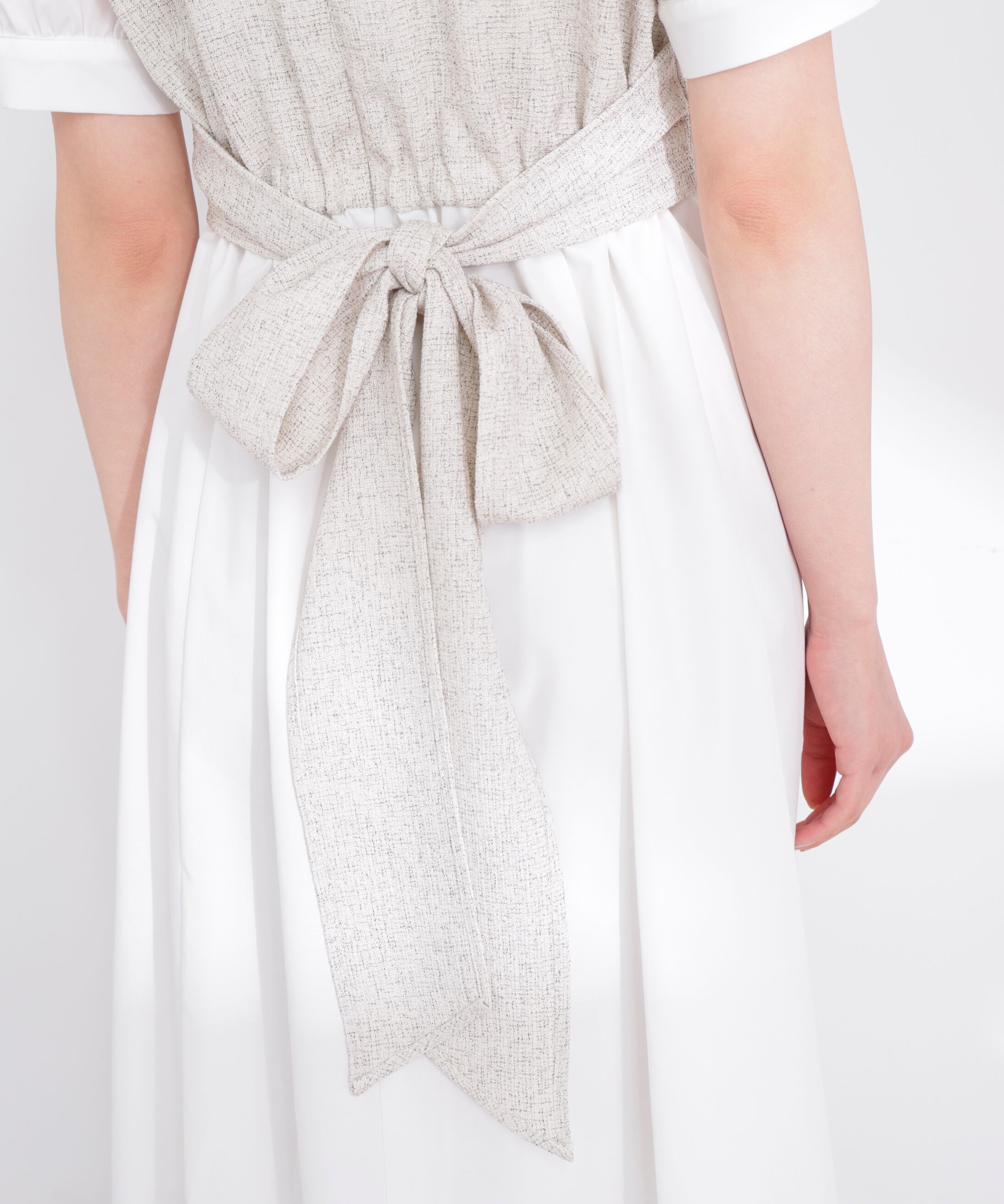 PROPORTION BODY DRESSING「《EDIT COLOGNE》ツイードビスチェ付きシャツワンピース 26SS」|ワンピース|