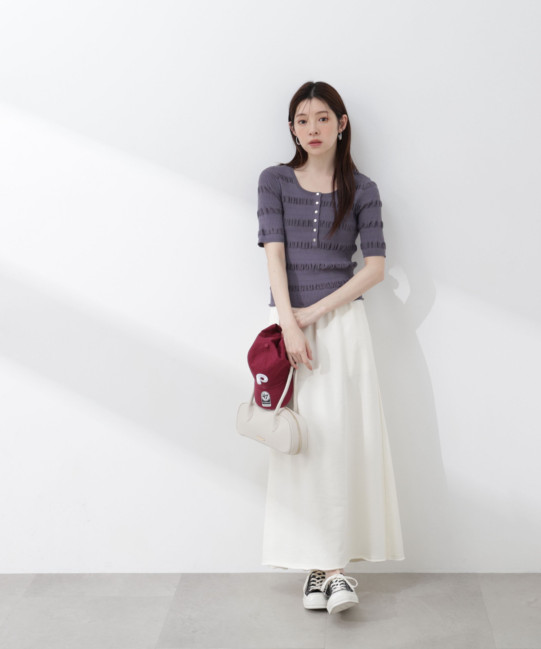 PROPORTION BODY DRESSING「〈a/mie〉裏毛ナロースカート 26SS」|スカート|