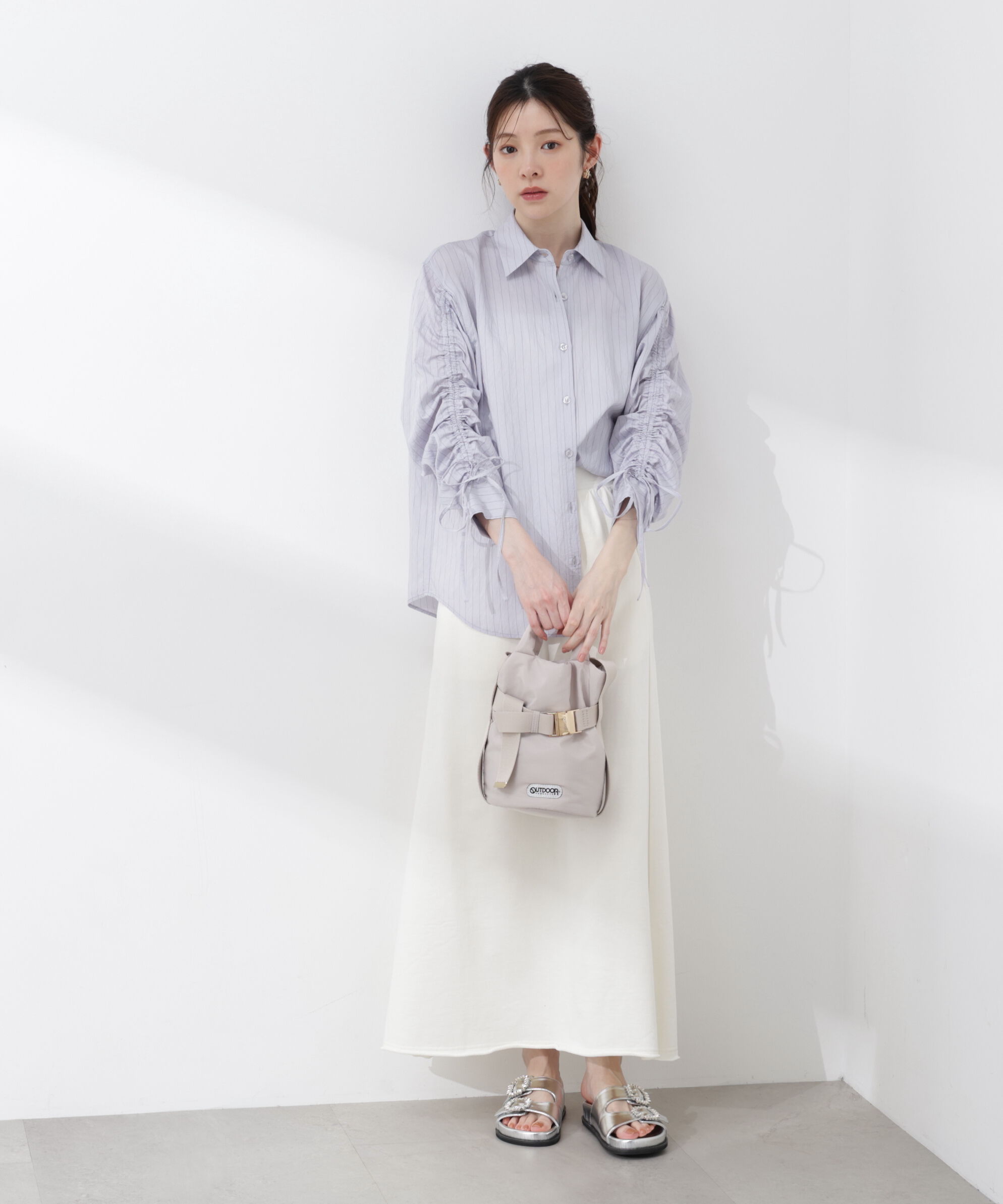 PROPORTION BODY DRESSING「〈a/mie〉裏毛ナロースカート 26SS」|スカート|