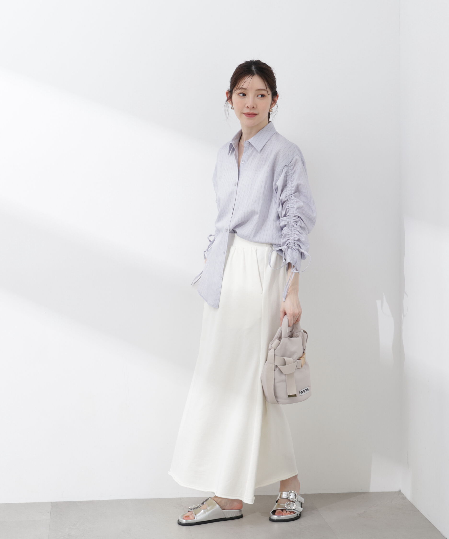 PROPORTION BODY DRESSING「〈a/mie〉裏毛ナロースカート 26SS」|スカート|