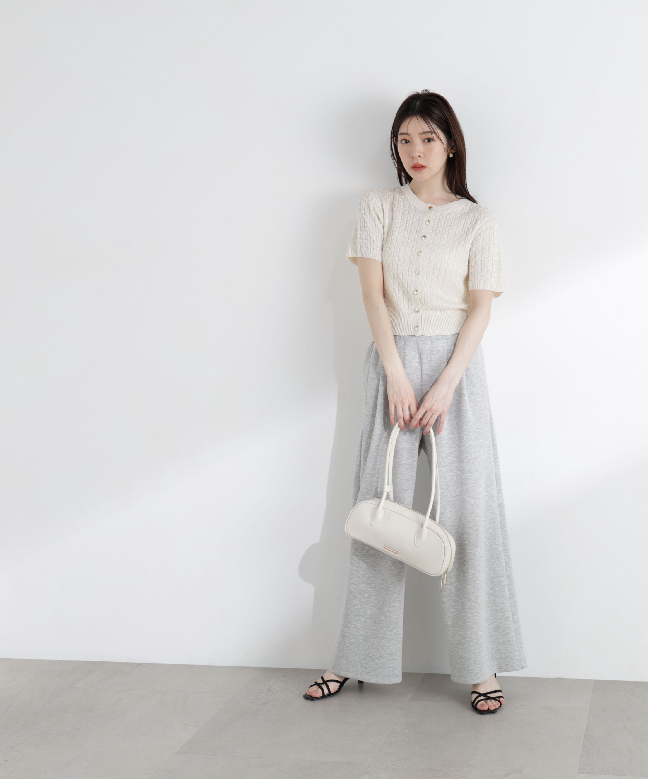 PROPORTION BODY DRESSING「〈a/mie〉シルク混サマーケーブルニット」|ニット・セーター|