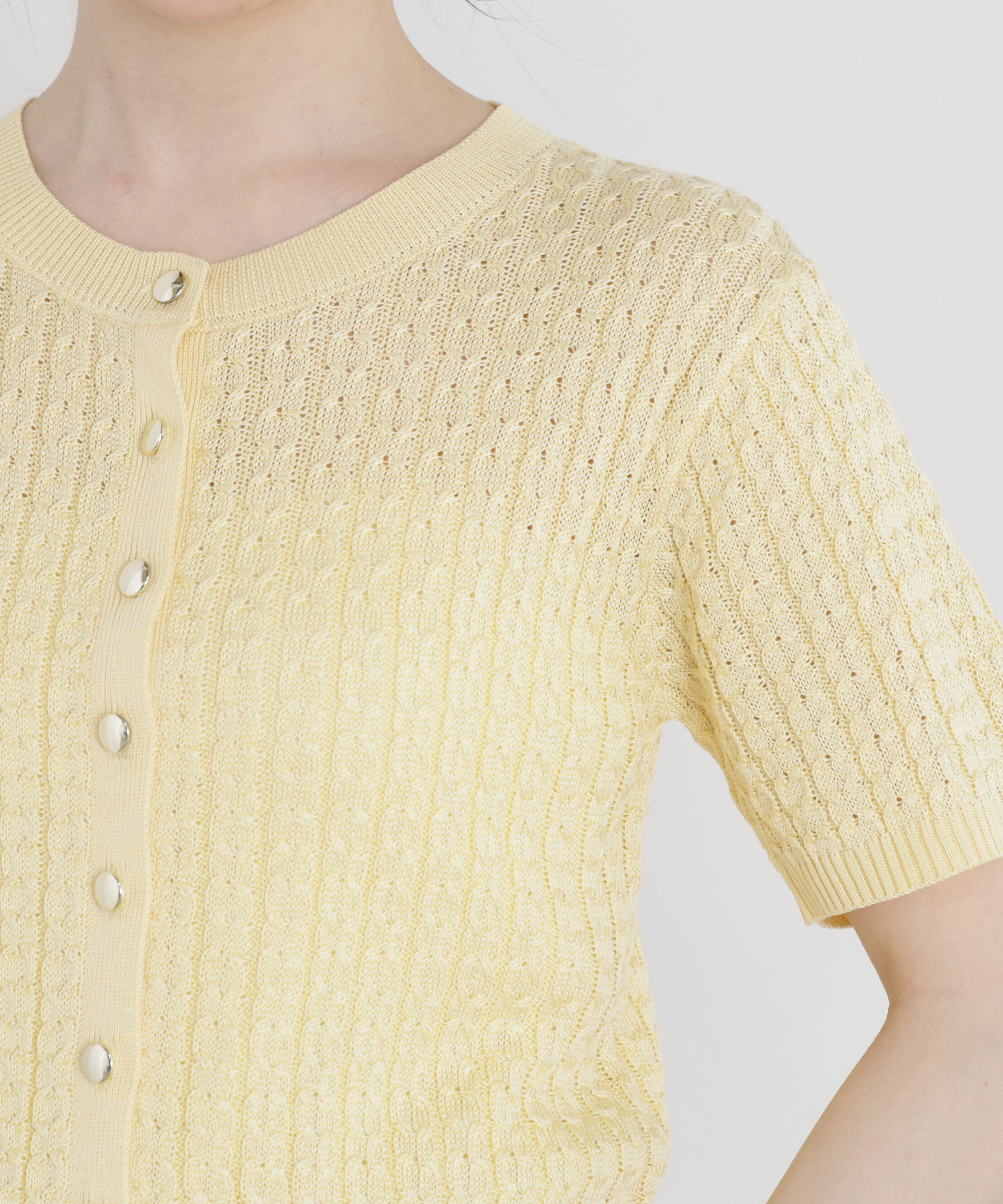 PROPORTION BODY DRESSING「〈a/mie〉シルク混サマーケーブルニット」|ニット・セーター|